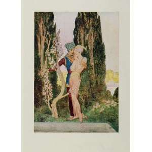 Willy Pogany Rubaiyat Lovers Garden Color Print c.1920   Original 