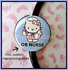 Hello Kitty LABOR and DELIVERY CUSTOM STETHOSCOPE ID Tag
