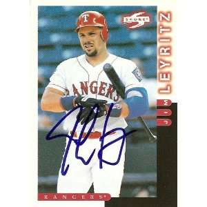  Jim Leyritz Signed Texas Rangers 1998 Score Card 