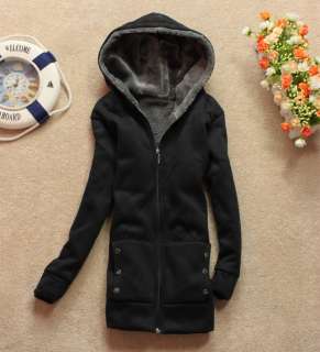 new lady warm thick Hoodie Casual Coat Outerwear Autumn Winter Jacket 