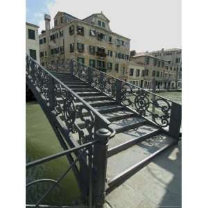 Bridge Entrance to Historic Ghetto Over Canal, Venice, Veneto, Italy 