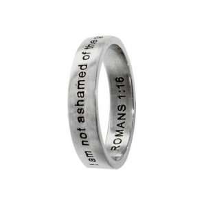  Sterling Silver Bible Verse Ring Romans 116 (7) Jewelry