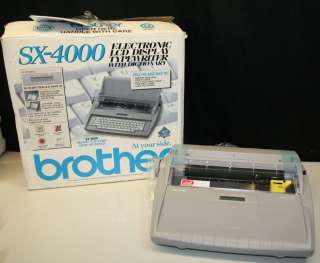 BROTHER SX 4000 (SX4000) Electronic LCD Display TYPEWRITER w 