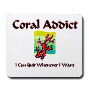 Coral Addict Ocean Mousepad by   Sports 