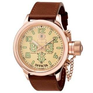   Signature Collection Russian Diver 18kt Gold Plated Chronograph Watch