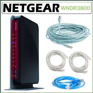   Router with Ethernet CAT 5E Cable Bundle