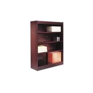  Alera BCS44836MY   Square Corner Bookcase, Wood Veneer, 4 Shelf 