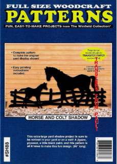 Horse & Colt Shadow Yard Art Woodworking Pattern  