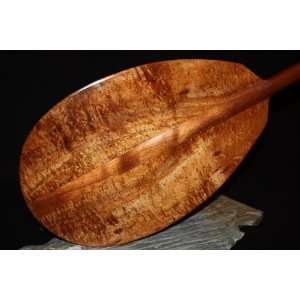  AAA Watermark Curls Koa Paddle 60   Outrigger Canoe 