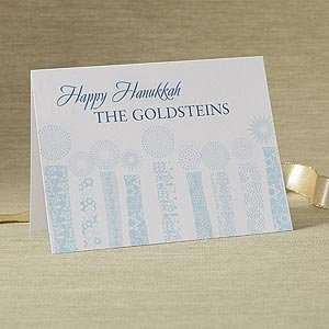  Personalized Happy Hanukkah Candle Holiday Cards 