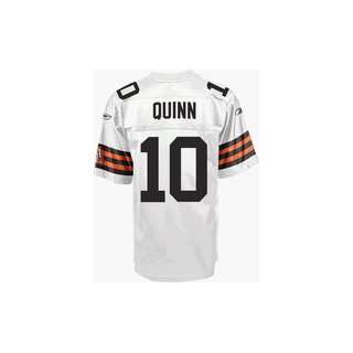  Brady Quinn #10 Browns Adult WHITE Replica Jersey Sports 