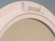 Gloss White Finish Porthole Mirror 24 Porthole Clock  