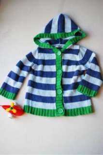 Mini Baby Boden The Cutest Hooded Sweater of All Time Green Blue 