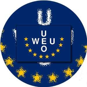   Round Badge Style Keyring Western European Union Flag