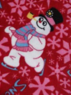 New NWT FROSTY SNOWMAN Fleece Pajama 2 Pce Set Jr L  