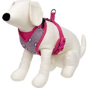   Adjustable Mesh Harness for Dogs with Pink & Black 