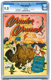 Wonder Woman #17 CGC 9.0 White pgs DC Golden Age Comic Sensation 