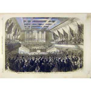  1865 Freedom City Glasgow Gladstone Scotland Old Print 