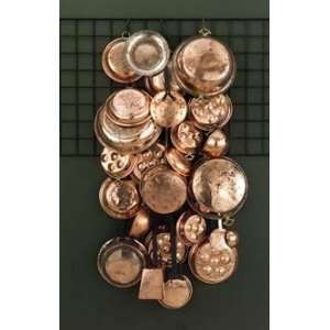   Copper Pots, Pans & Utensils Decorative Kitchen Wall Art Sculpture Set