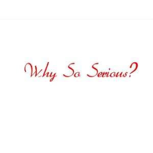  Why So Serious Vinyl Wall Decal