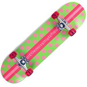  Little Miss Matched Green and Pink Polka Dot Girls 