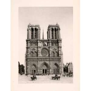  1904 Photogravure Notre Dame West Facade Ile de France Gothic 