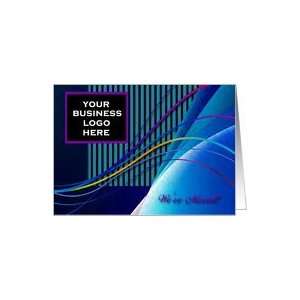  Weve Moved Abstract Curves and Lines Photo Card, Business 