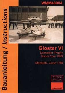 Scarce Multimedia Kit 1/48° WMM Gloster VI, Schneider Trophy racer 