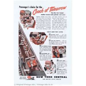  1945 New York Central Coach of Tomorrow Vintage Ad 