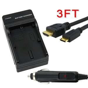   Cable 3 FT + AC/DC Travel Charger for Canon EOS 7D