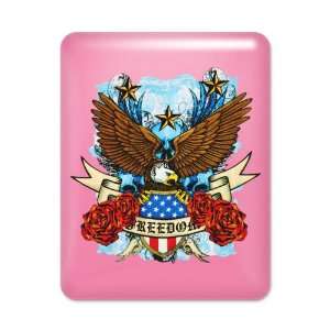  iPad Case Hot Pink Freedom Eagle Emblem with United States 