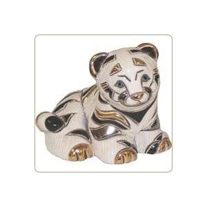  White Tiger Cub Sitting Figurine