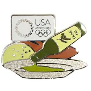 Athens Olympics USA House Olive Oil Translucent Pin   Limited 2004 