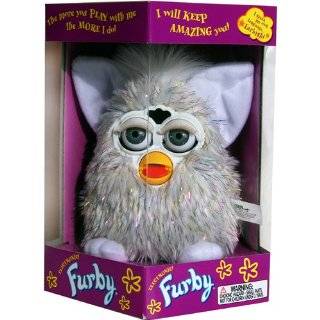 White Iridescent Sparkle Shaggy Furby Talking Interactive Electronic 