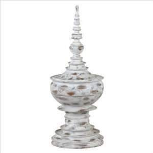  Small Finial   Vintage White