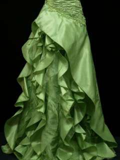 Cherlone Plus Size Green Wedding/Evening Gown UK 24 26  