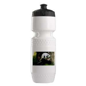    Trek Water Bottle White Blk Panda Bear Eating 