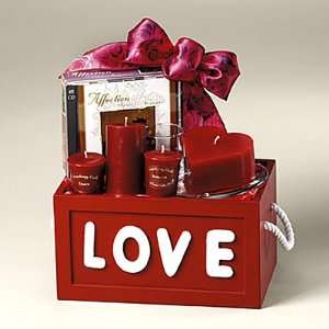 Love Lights Red Candles and Music Gift Set   Romantic Evening Gift 