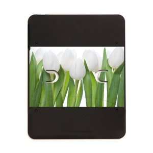  iPad 5 in 1 Case Matte Black White Tulips Spring 