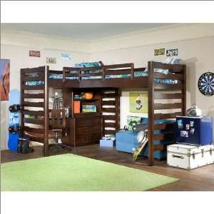  Solutions Storage Unit with Shelves in Brown Cherry