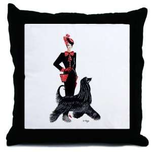  Yvonne and Alphonese Afghan Throw Pillow by  