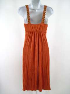 SWEETEES Orange Studded Sleeveless Dress Sz S  