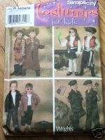 simplicity 4918 costume pattern childs pirate cowboy +  
