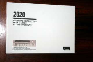 Sansui 2020 Receiver Owners Manual *Original*  