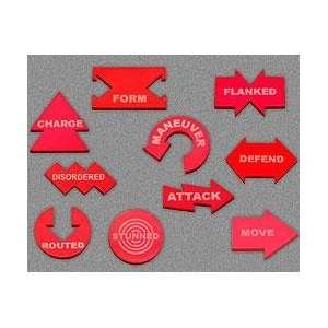  Command Token Set   Red (Set of 10) Toys & Games