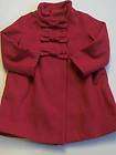 NWT Girls GAP Red Winter Dress Coat Bows 4 4T New with Tags