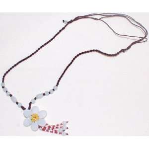   Natural Grade a Jadeite Jade Flower Thread Necklace 
