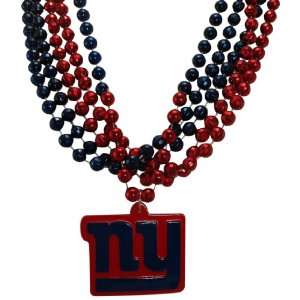 NFL New York Giants Team Medallion and Mardi Gras Bead Set  