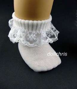 Ruffled LACE SOCKS for American Girl Doll Cecile Marie Grace Clothes 