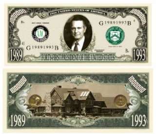 George H W Bush Million Dollar Bill (5/$3.00)  